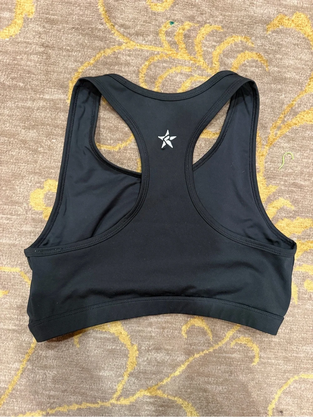 Black Athletic Rhinestone Sports Bra & Skort Set - Picture 6 of 6